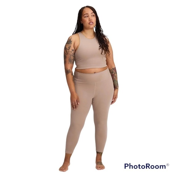 NEW GIRLFRIEND COLLECTIVE NWT High Waist 7/8 Leggings In Quartz Size L - Picture 1 of 7